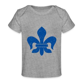 Fleur-de-lis / Lily - Baby Premium Organic T-shirt - heather grey - Front