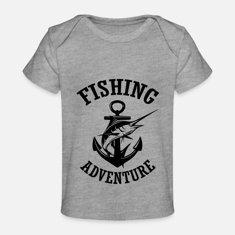 Aventure de pêche - T-shirt Premium bébé bio - gris chiné
