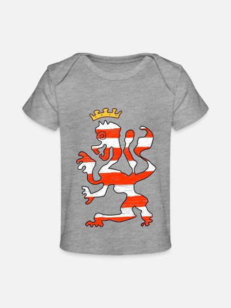 Hessen Löwe - Baby Premium Organic T-Shirt - Grau meliert
