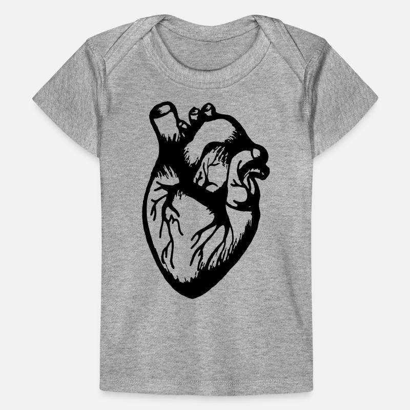 hjerte Premium baby t-shirt økologisk