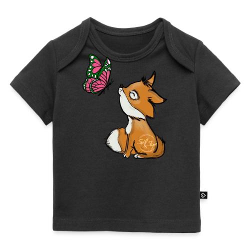 Volpe e farfalla - Design per bambini e neonati - T-shirt Premium neonato bio