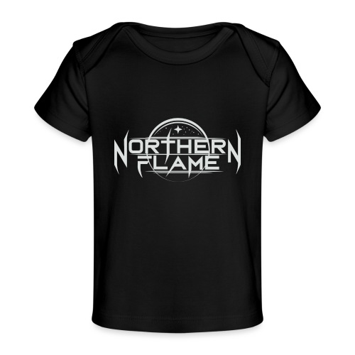 Northern Flame logo larger white - Ekologisk T-shirt baby