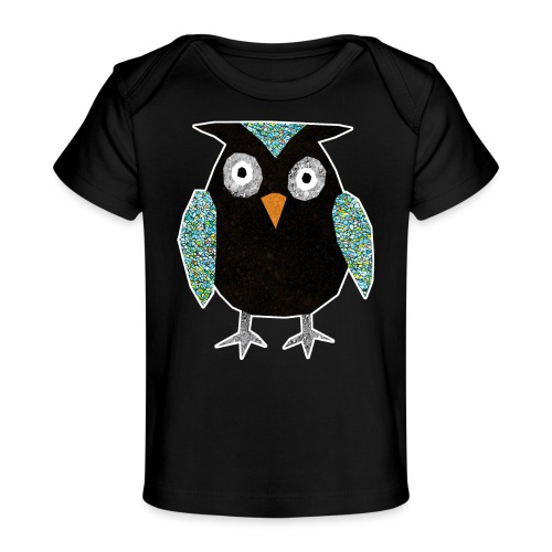 Collage mosaic owl - Organic Baby T-Shirt