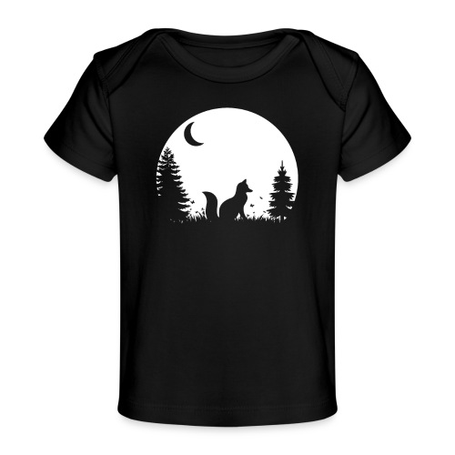 Fuchs Wald Mond Wildnis Natur Geschenk - Baby Bio-T-Shirt