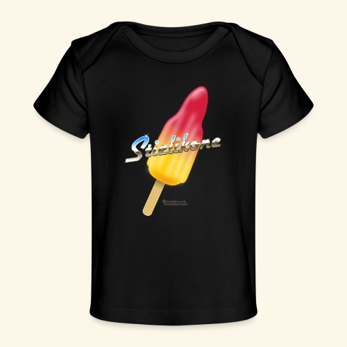 Eis am Stiel Rakete Spruch Stielikone - Baby Bio-T-Shirt