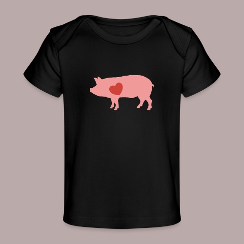 PIG WITH HEART - Ekologisk T-shirt baby