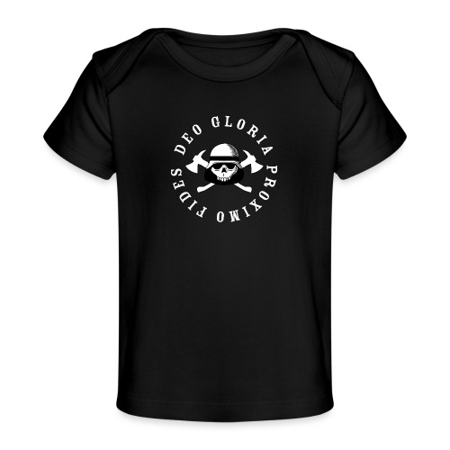 Skull Logo Feuerwehr - Baby Bio-T-Shirt