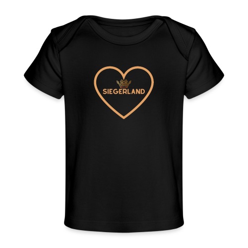Mein Herz schlägt für das Siegerland + Krönchen - Baby Bio-T-Shirt