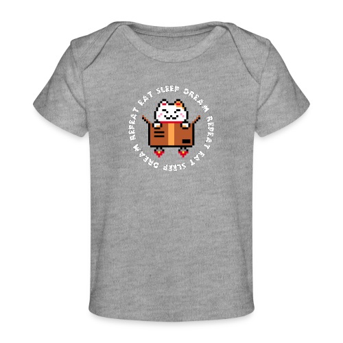 Eat Sleep Dream Repeat (White) - Organic Baby T-Shirt