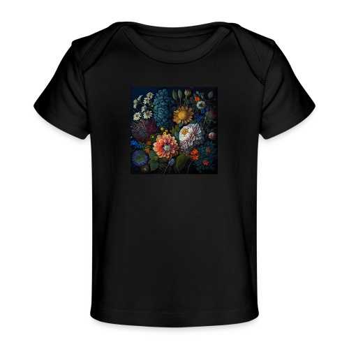 Bunte Blumen - Baby Bio-T-Shirt