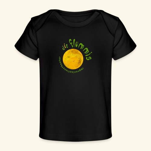 Flummi Logo rund gelb - Baby Bio-T-Shirt
