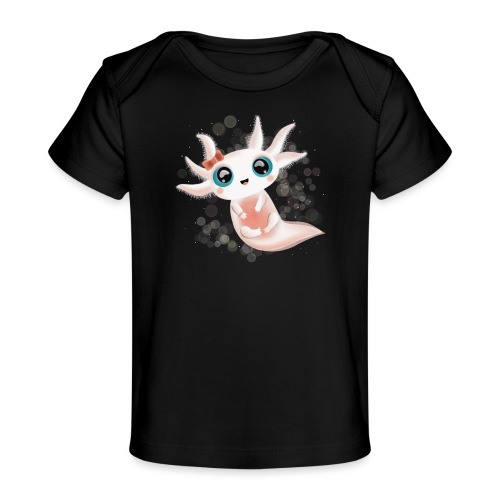 Baby Axolotl mit grossen Kulleraugen - Baby Bio-T-Shirt