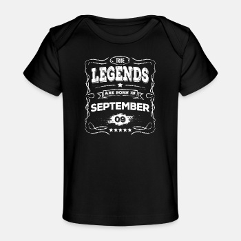 True legends are born in September - Organic T-shirt for babies