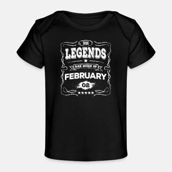 True legends are born in February - Organic T-shirt for babies