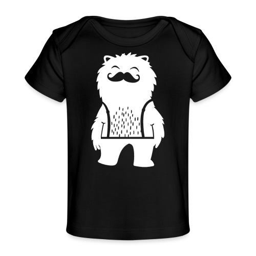 Flauschiges Monster mit Schnauzer - Baby Bio-T-Shirt