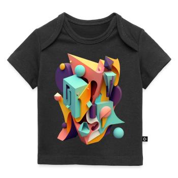 3D - Baby Premium Organic T-Shirt - Schwarz - Vorne