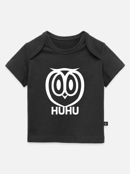 HuHu Eule - Baby Premium Organic T-Shirt - Schwarz