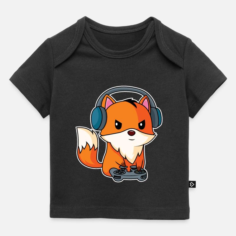 Gaming Fox - Conception Fox Player - T-shirt Premium bébé bio - noir