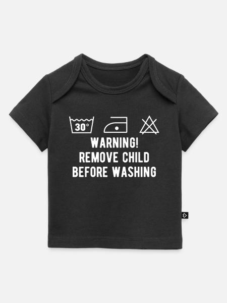 Instruction de lavage drôle - T-shirt Premium bébé bio - noir