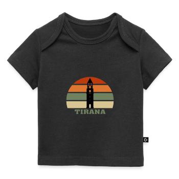 Tirana City Skyline Albania Landmark - T-shirt Premium bébé bio - noir - Devant