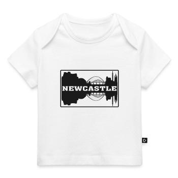 Newcastle England Travel Souvenir Skyline Silhouet - Baby Premium Organic T-shirt - dark navy - Front