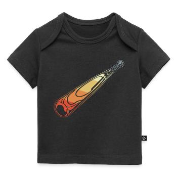Vintage Baseballschläger - Baby Premium Organic T-Shirt - Schwarz - Vorne