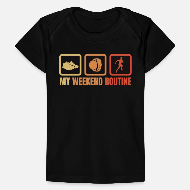 Runner Weekend Routine Baby Premium Organic T-shirt