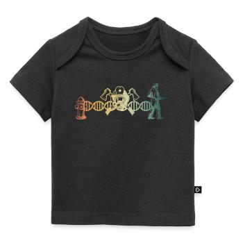 Feuerwehrmann Feuerwehr DNA DNS - Baby Premium Organic T-Shirt - Schwarz - Vorne
