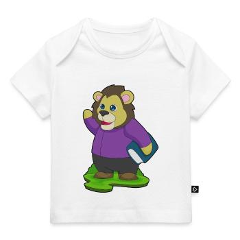 Lion Book - Baby Premium Organic T-shirt - dark navy - Front