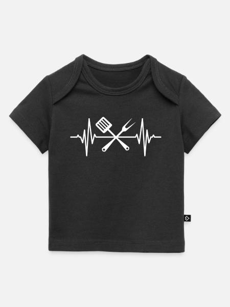 Kochlöffel Herzschlag - Baby Premium Organic T-Shirt - Schwarz