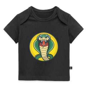 Kobra Niedliche Kawaii Cartoon Clipart Haustier Tier - Baby Premium Organic T-Shirt - Schwarz - Vorne
