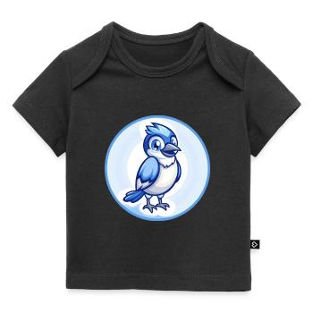 Jay Bird Blau Kawaii Cartoon Figur Clipart Haustier - Baby Premium Organic T-Shirt - Schwarz - Vorne