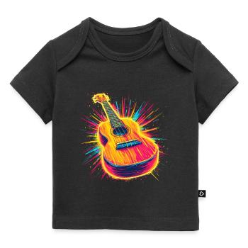 Ukulele Retrowave - Baby Premium Organic T-Shirt - Schwarz - Vorne