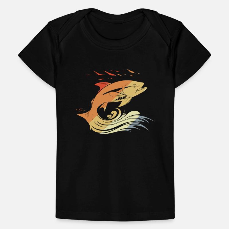 Fish Drawing Retro Style Baby Premium Organic T-shirt