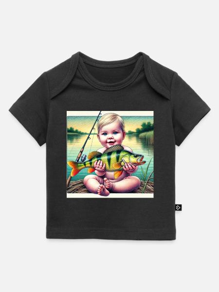 Nachwuchs Angler - Baby Premium Organic T-Shirt - Schwarz