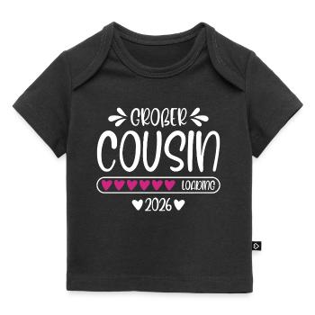 Großer Cousin 2026 - Baby Premium Organic T-Shirt - Schwarz - Vorne
