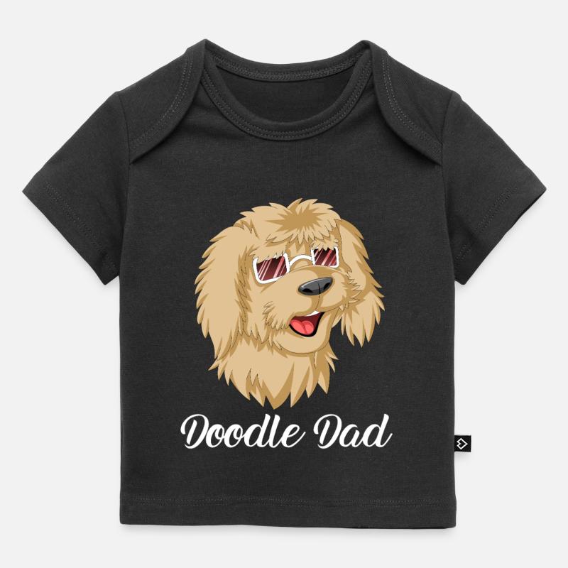 Doodle papa avec des lunettes de soleil - T-shirt Premium bébé bio - noir