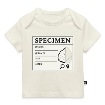 Étiquette de collection d’échantillons géologiques fossiles - T-shirt Premium bébé bio - marine foncé - Devant