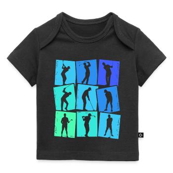 Golf Golfer Golfspieler Kinder Herren Jungen - Baby Premium Organic T-Shirt - Schwarz - Vorne