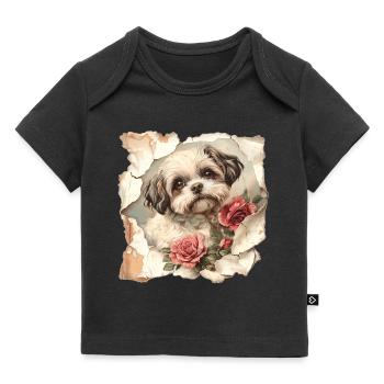Shih Tzu - T-shirt Premium bébé bio - noir - Devant