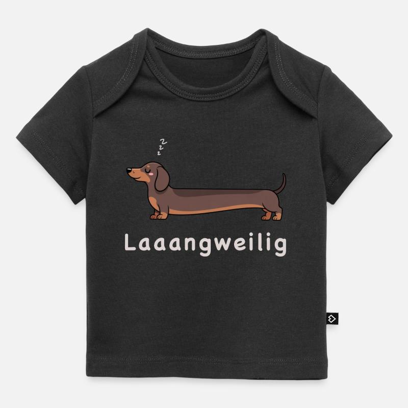 Humour de chien teckel looong - T-shirt Premium bébé bio - noir