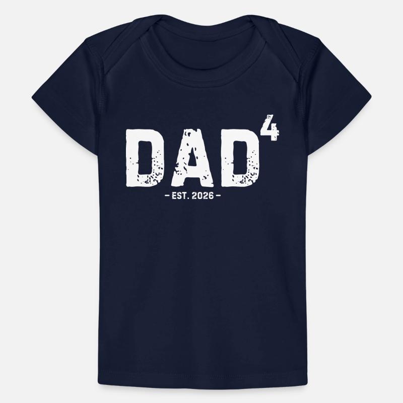 Dad4 Est 2026 Vierter Vater von vier Kindern Baby Premium Organic T-Shirt
