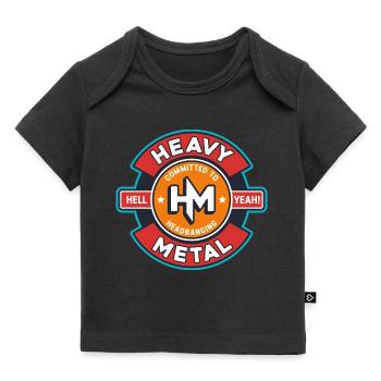 Emblème rétro Heavy Metal - T-shirt Premium bébé bio - noir - Devant