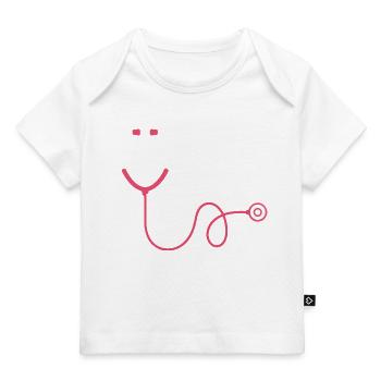 RN Herzstethoskop Trendmotiv - Baby Premium Organic T-Shirt - Dunkelnavy - Vorne