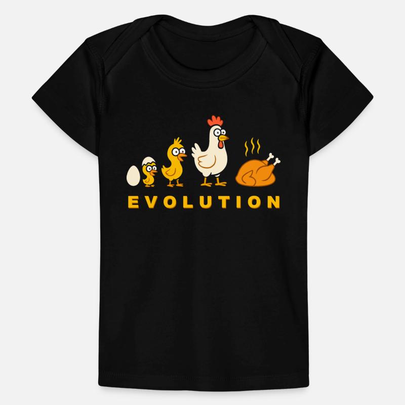 Evolution Chicken Broiler Chicken Funny Baby Premium Organic T-shirt