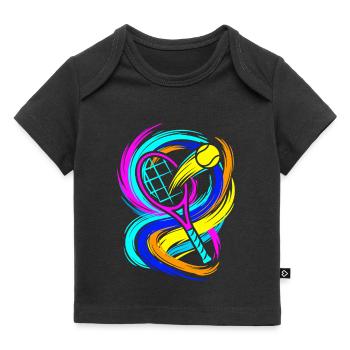 Tennis - Baby Premium Organic T-Shirt - Schwarz - Vorne