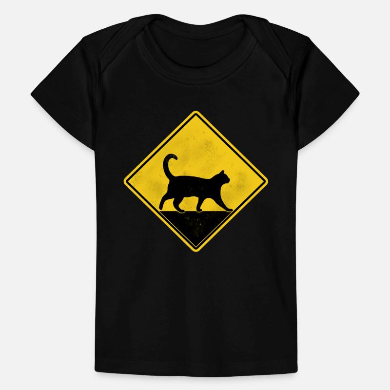 Chat panneau de signalisation jaune T-shirt Premium bébé bio