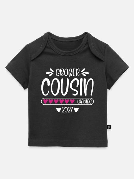Großer Cousin 2027 loading - Baby Premium Organic T-Shirt - Schwarz