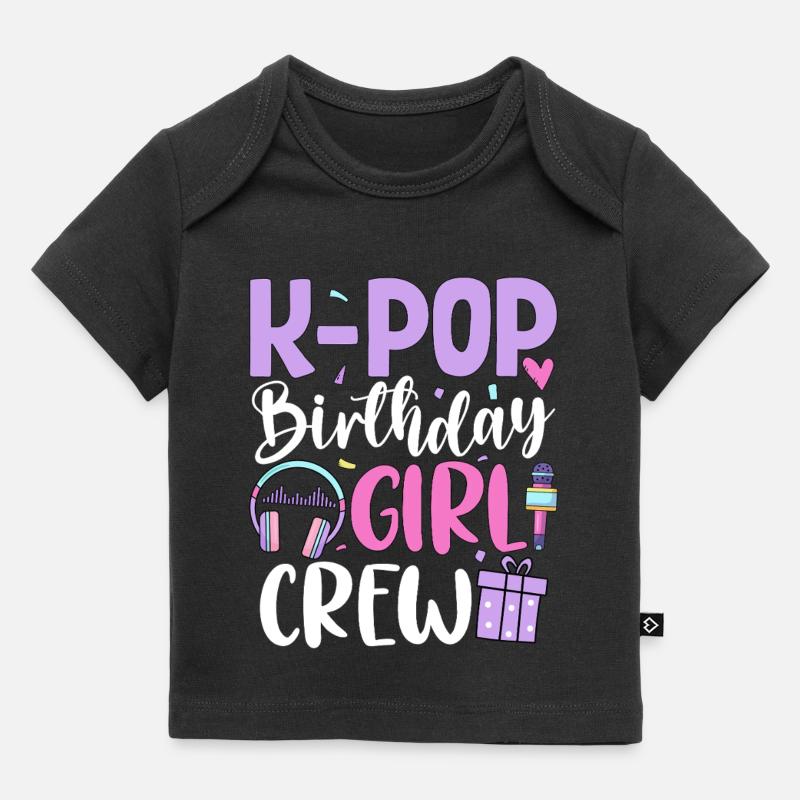 K Pop Équipe des Filles d’Anniversaire - T-shirt Premium bébé bio - noir