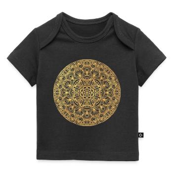 Mandala Art nouveau - or - T-shirt Premium bébé bio - noir - Devant
